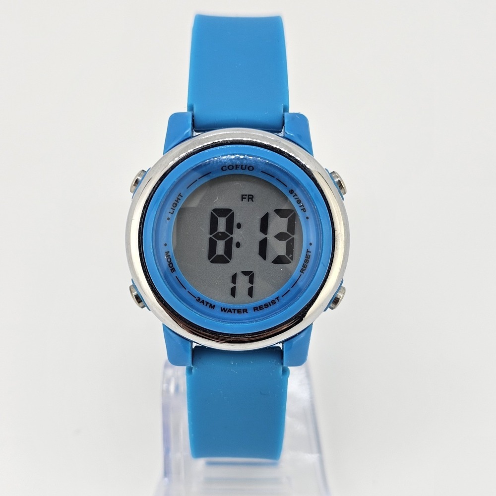 34MM Girls Women Digital Watch 34MM Blue Plastic Bands Working